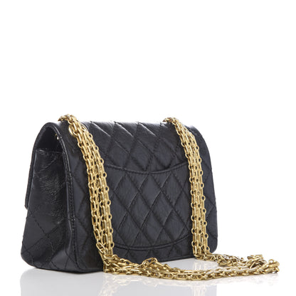 Chanel Aged Calfskin Quilted 2.55 Reissue Mini Flap Black 4 of 11