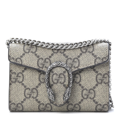 Gucci GG Supreme Monogram Dionysus Coin Purse Taupe 1 of 7