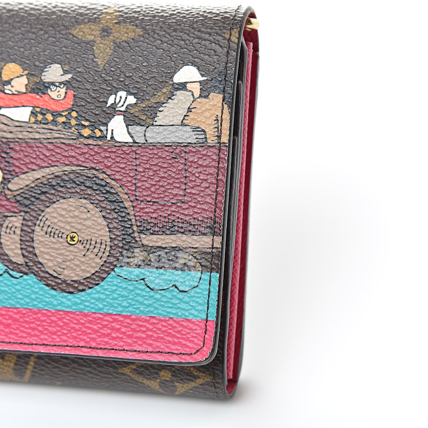 Louis Vuitton Monogram 2015 Christmas Animation Sarah Wallet Hibiscus 10 of 12