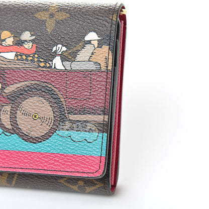 Louis Vuitton Monogram 2015 Christmas Animation Sarah Wallet Hibiscus 10 of 12