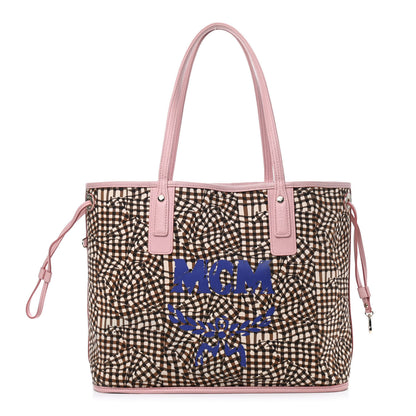 MCM Visetos Medium Liz Reversible Shopper Tote Pink 8 of 12