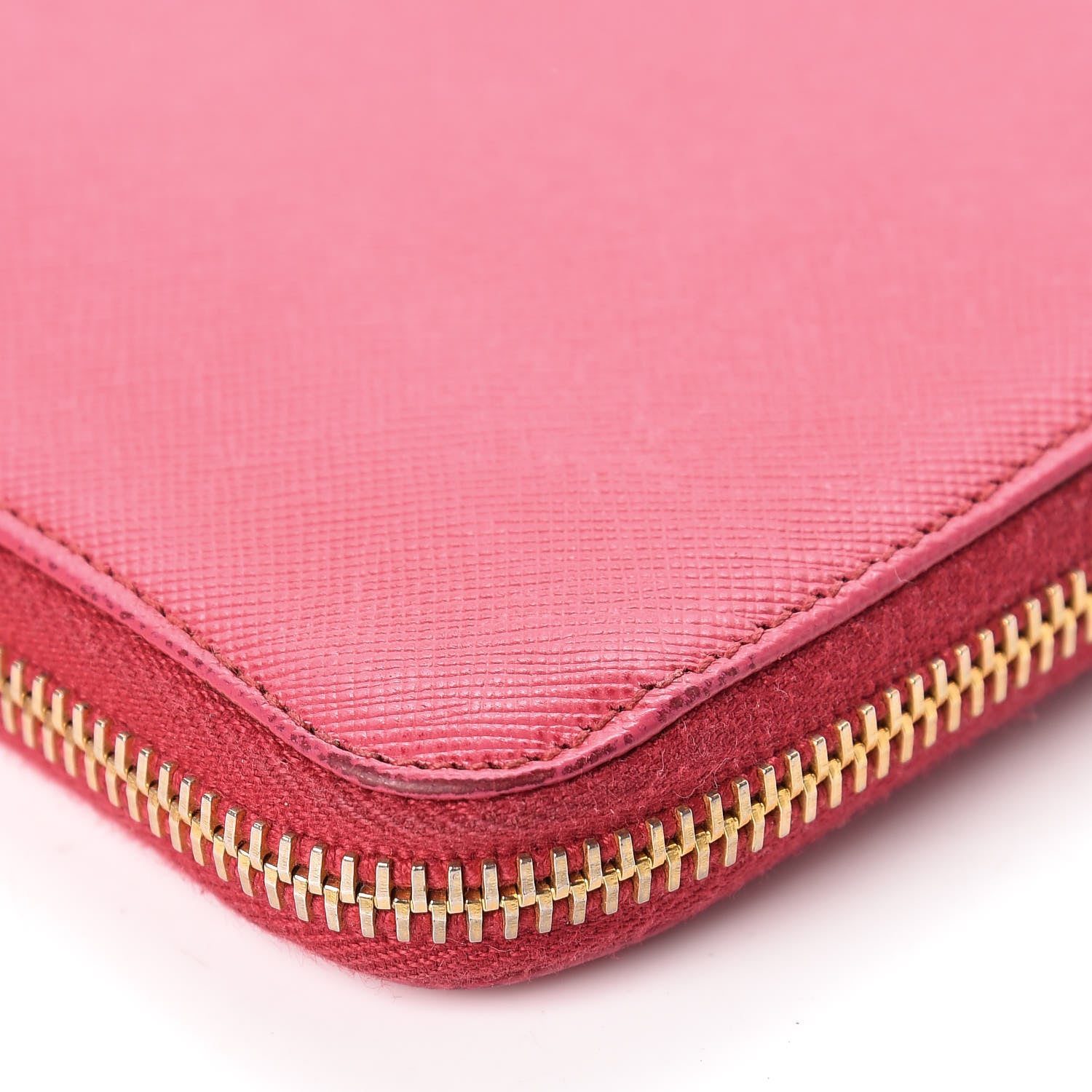 Prada Saffiano Zip Around Wallet Peonia 15 of 19