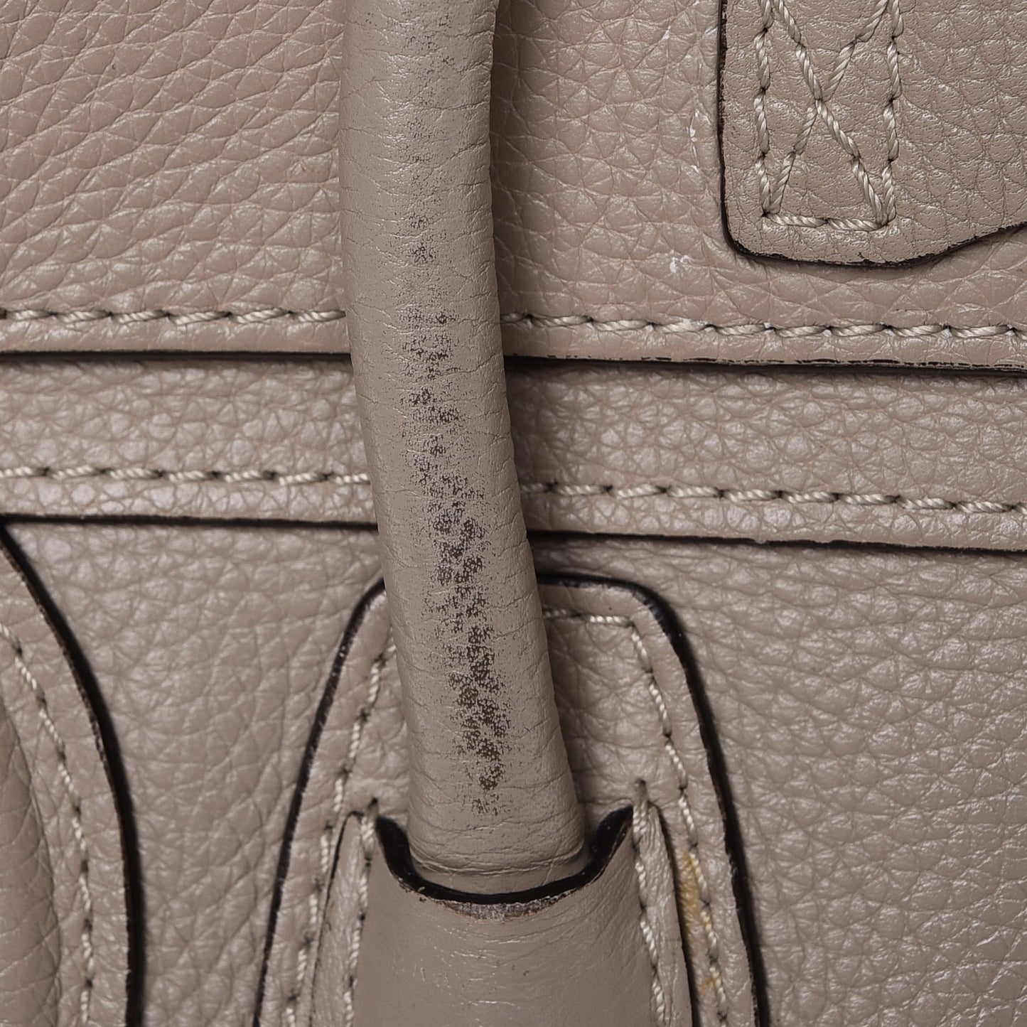Drummed Calfskin Nano Luggage Dune