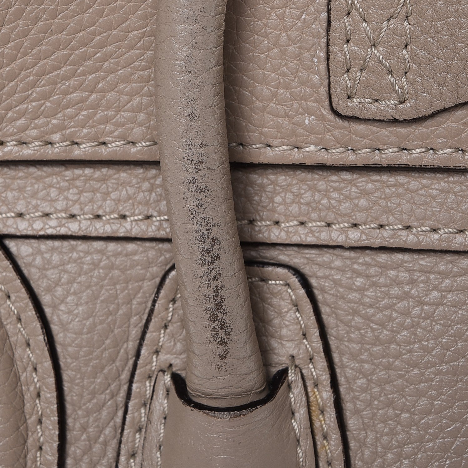 Celine Drummed Calfskin Nano Luggage Dune 14 of 18