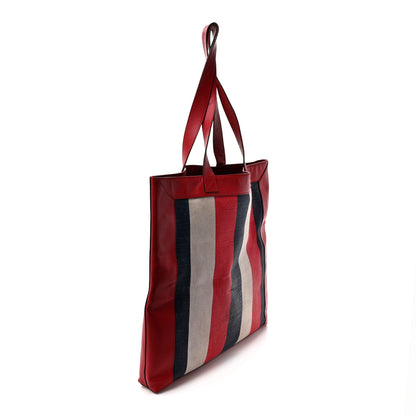 Gucci Canvas Calfskin Sylvie Stripe Logo Mens Tote Red White Blue 3 of 13