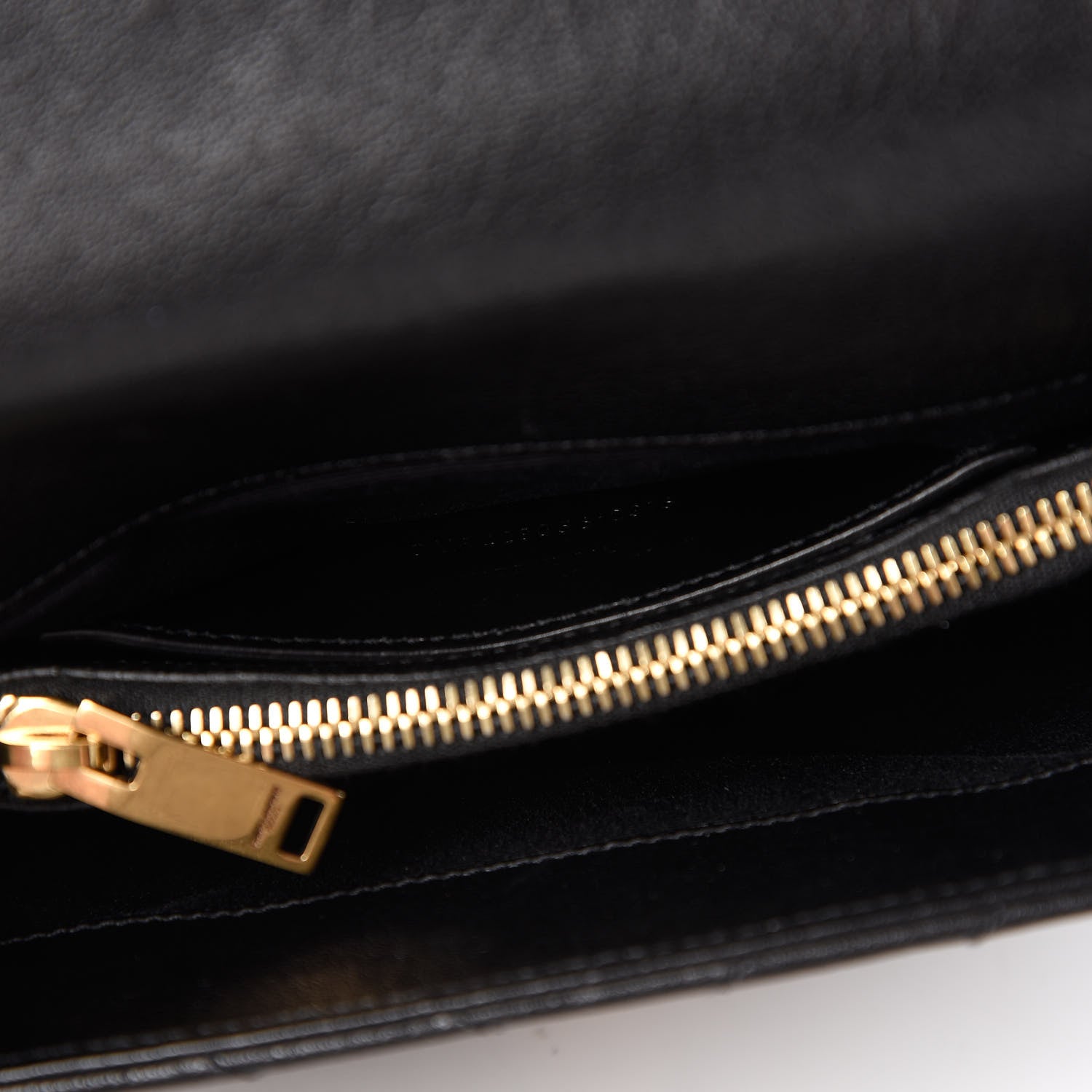Saint Laurent Sheepskin Matelasse Chevron Monogram Medium College Bag Black 9 of 10