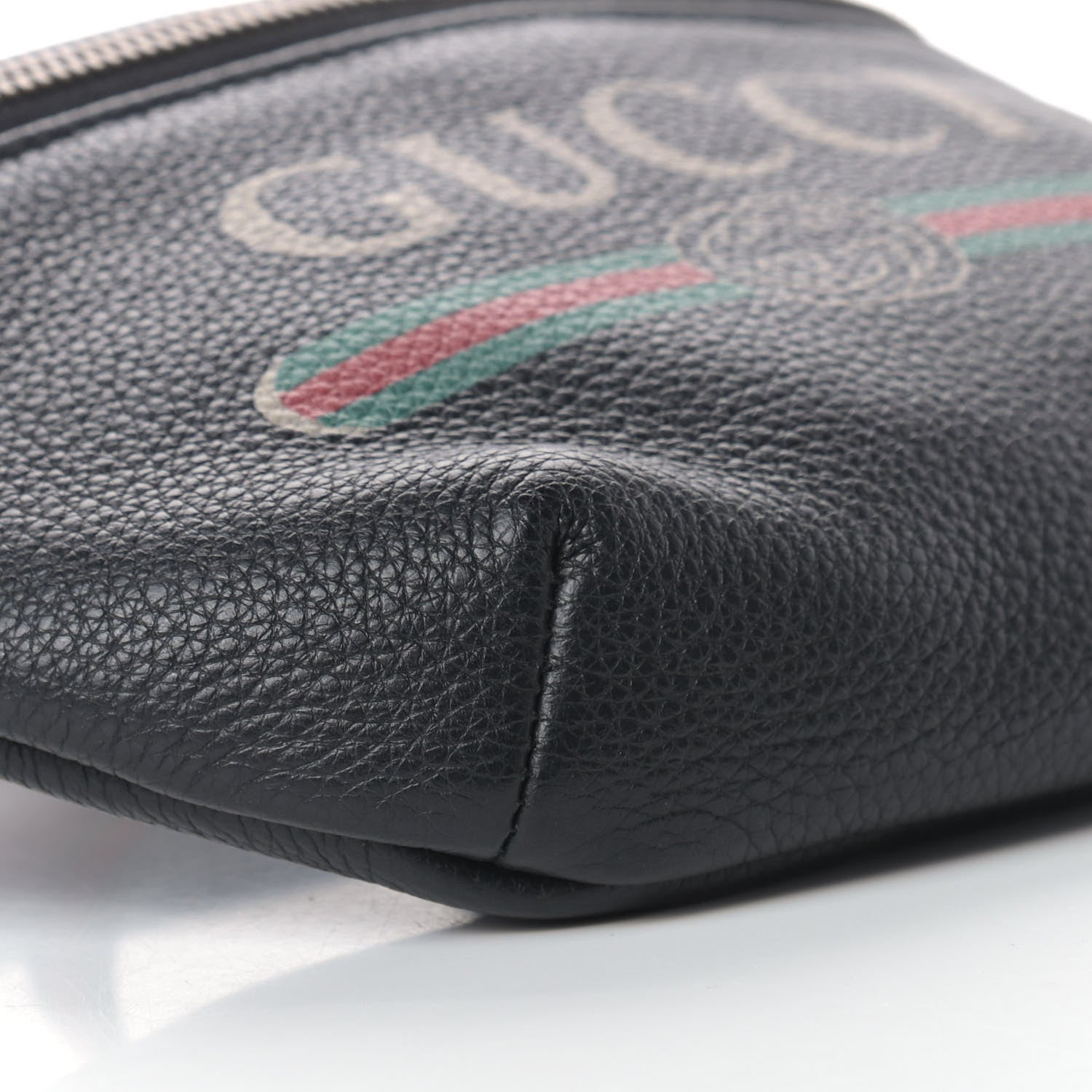 Gucci Grained Calfskin Small Logo Belt Bag Black 8 of 9