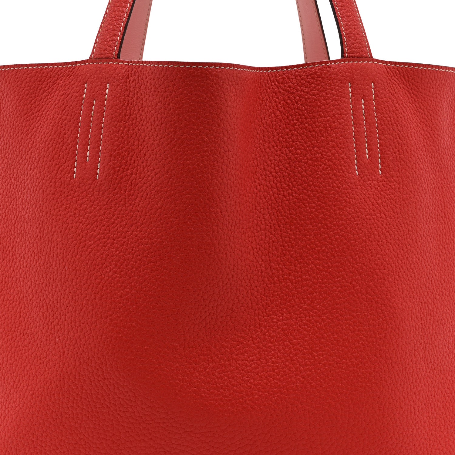 Hermes Taurillon Clemence Swift Double Sens 36 Reversible Tote Rose Sakura Bougainvillea 12 of 16