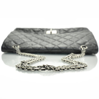 Chanel Distressed Leather 2.55 Reissue 227 Jumbo Flap Black 9 of 9