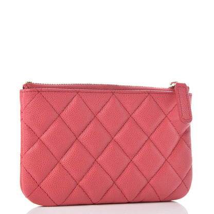 Chanel Caviar Quilted Small Cosmetic Case Dark Pink 3 of 8