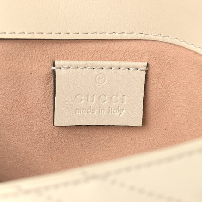 Gucci Calfskin Matelasse Super Mini GG Marmont Shoulder Bag White 10 of 17