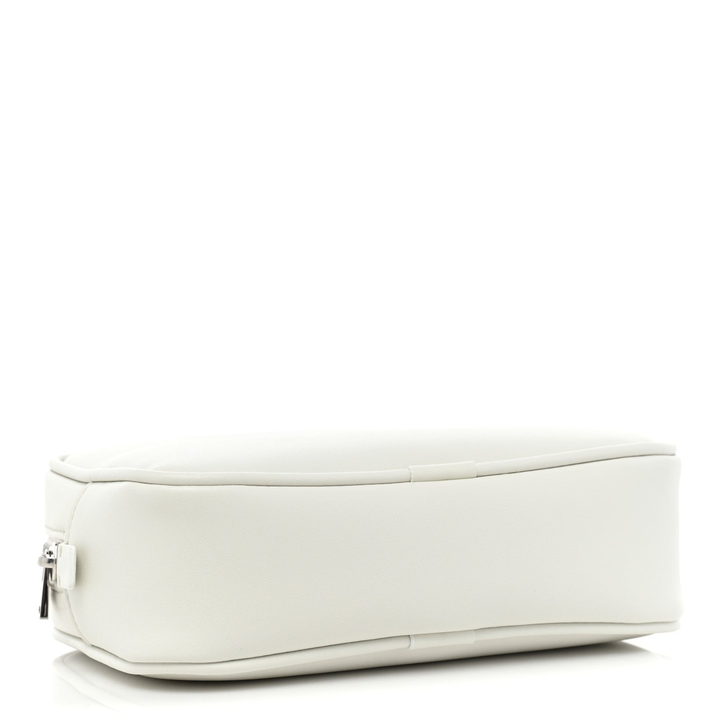 Grained Calfskin Soleil Cosmetic Pouch White