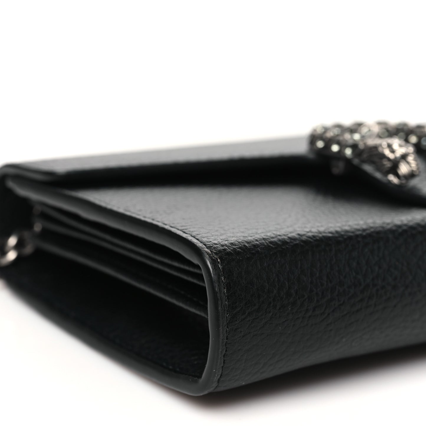 Calfskin Mini Dionysus Chain Wallet Black