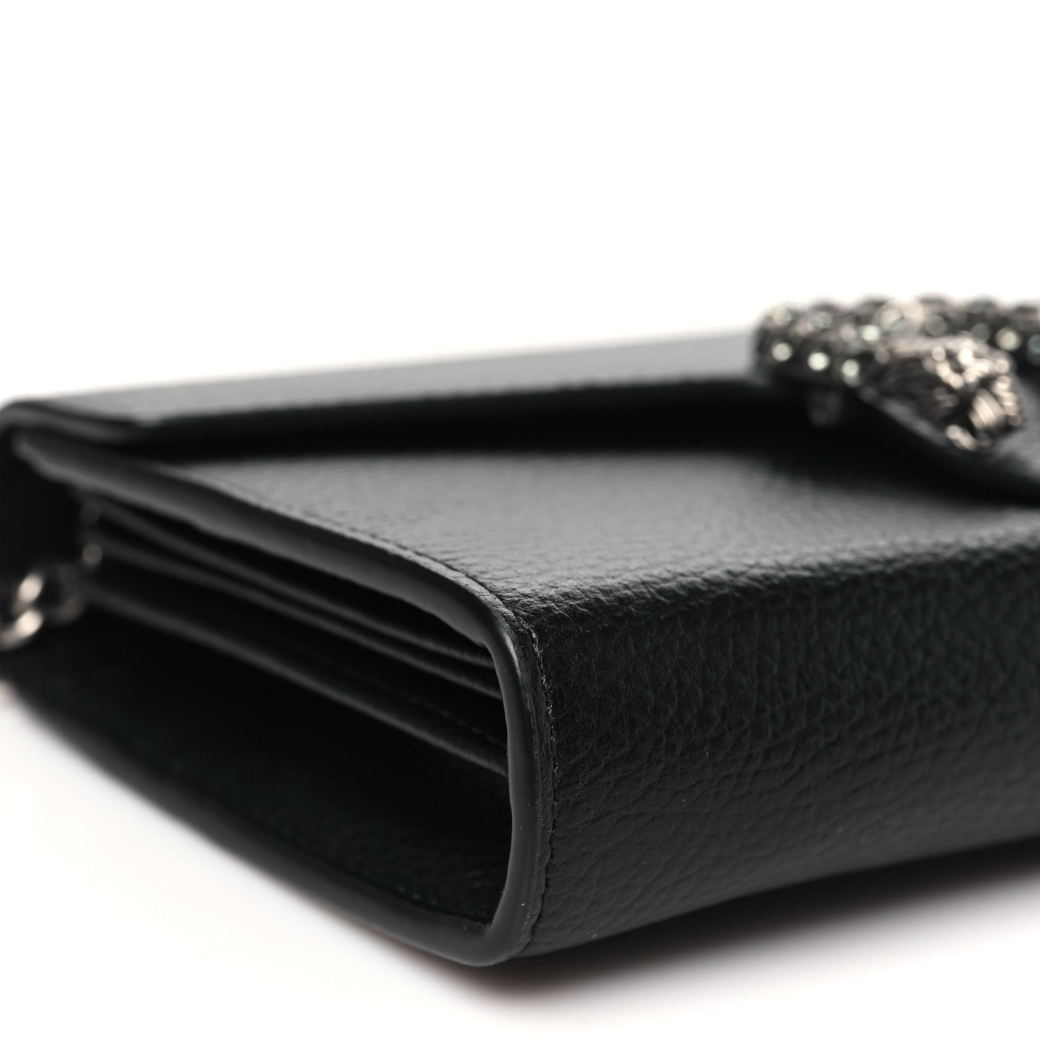 Gucci Calfskin Mini Dionysus Chain Wallet Black 9 of 10