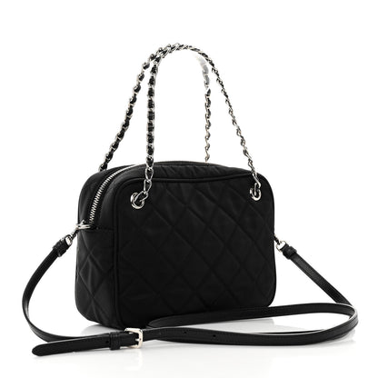 Prada Nylon Tessuto Impuntu Quilted Bandoliera Crossbody Bag Black 3 of 10