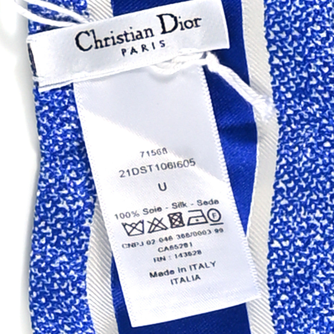 Christian Dior Silk Star Mitzah Scarf Blue 3 of 3