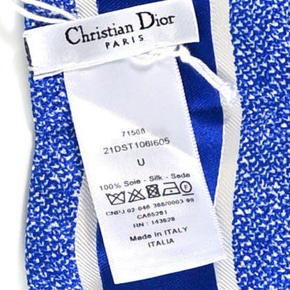 Christian Dior Silk Star Mitzah Scarf Blue 3 of 3