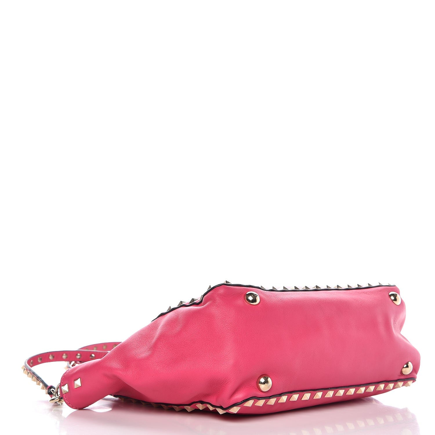 Valentino Garavani Vitello Small Rockstud Tote Raspberry 5 of 12