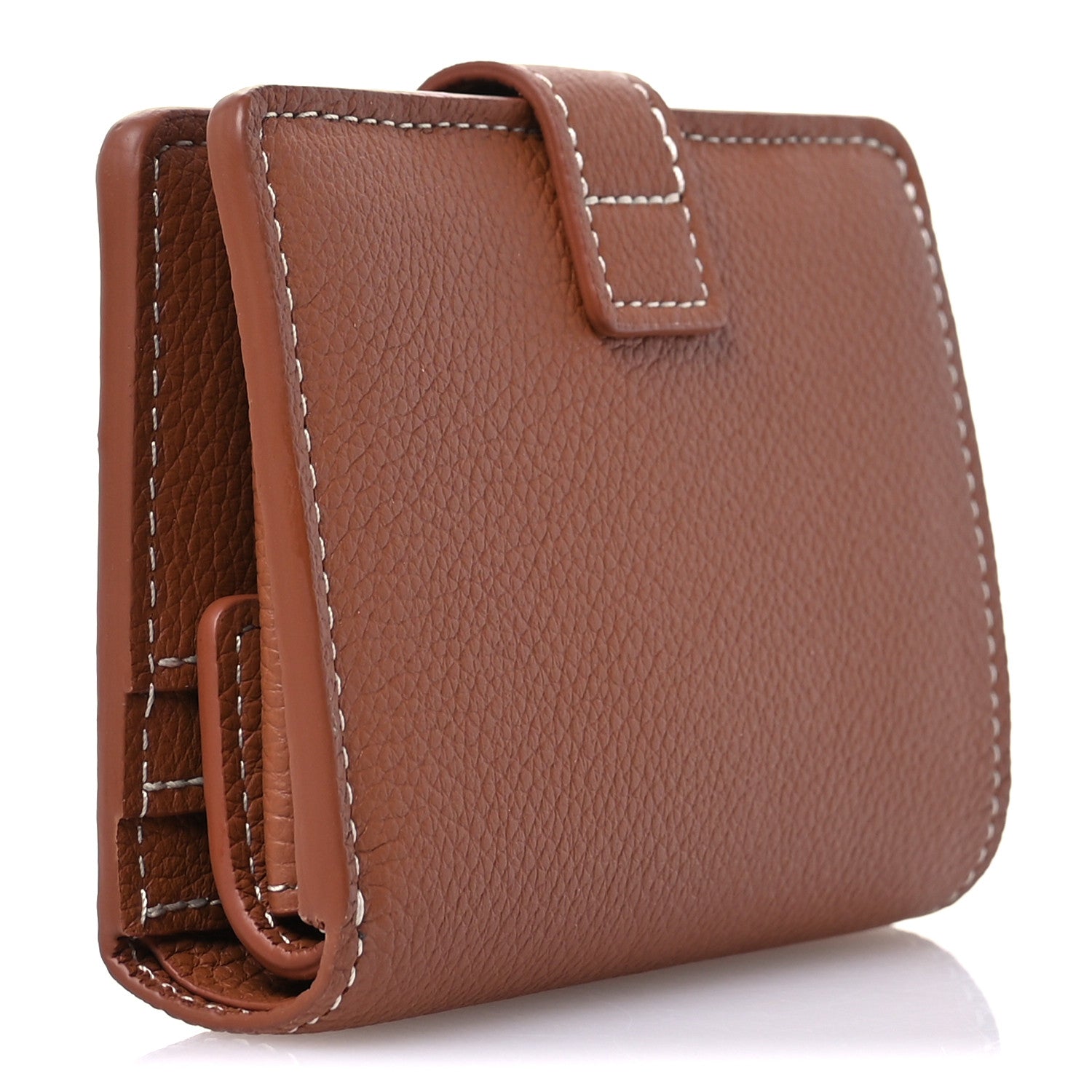 Louis Vuitton Grained Calfskin Low Key Compact Wallet Cognac 3 of 7