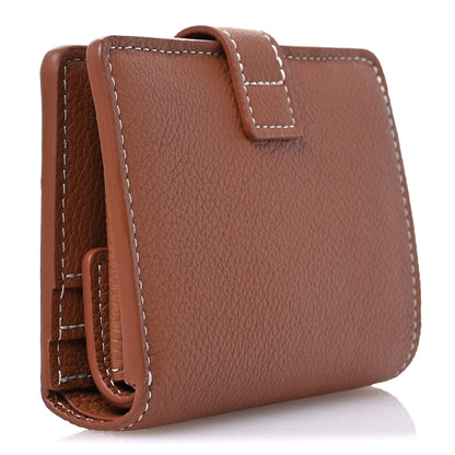 Louis Vuitton Grained Calfskin Low Key Compact Wallet Cognac 3 of 7