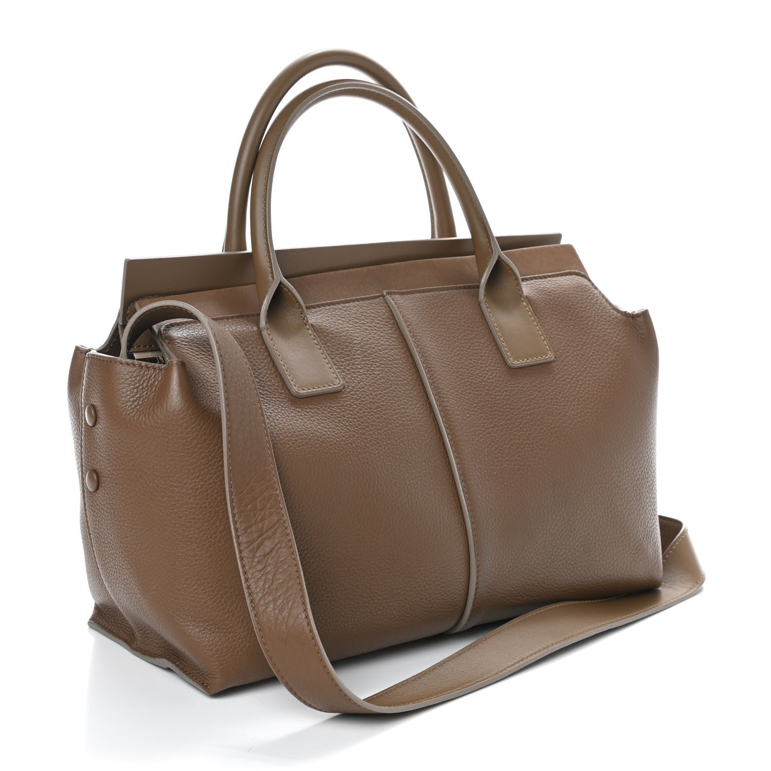 Chloe Grained Calfskin Small Cate Satchel Nut 3 of 10