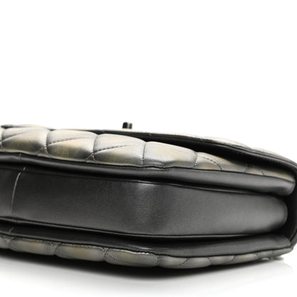 Chanel Metallic Lambskin Quilted Small Trendy CC Dual Handle Flap Bag Silver Gold 9 of 10