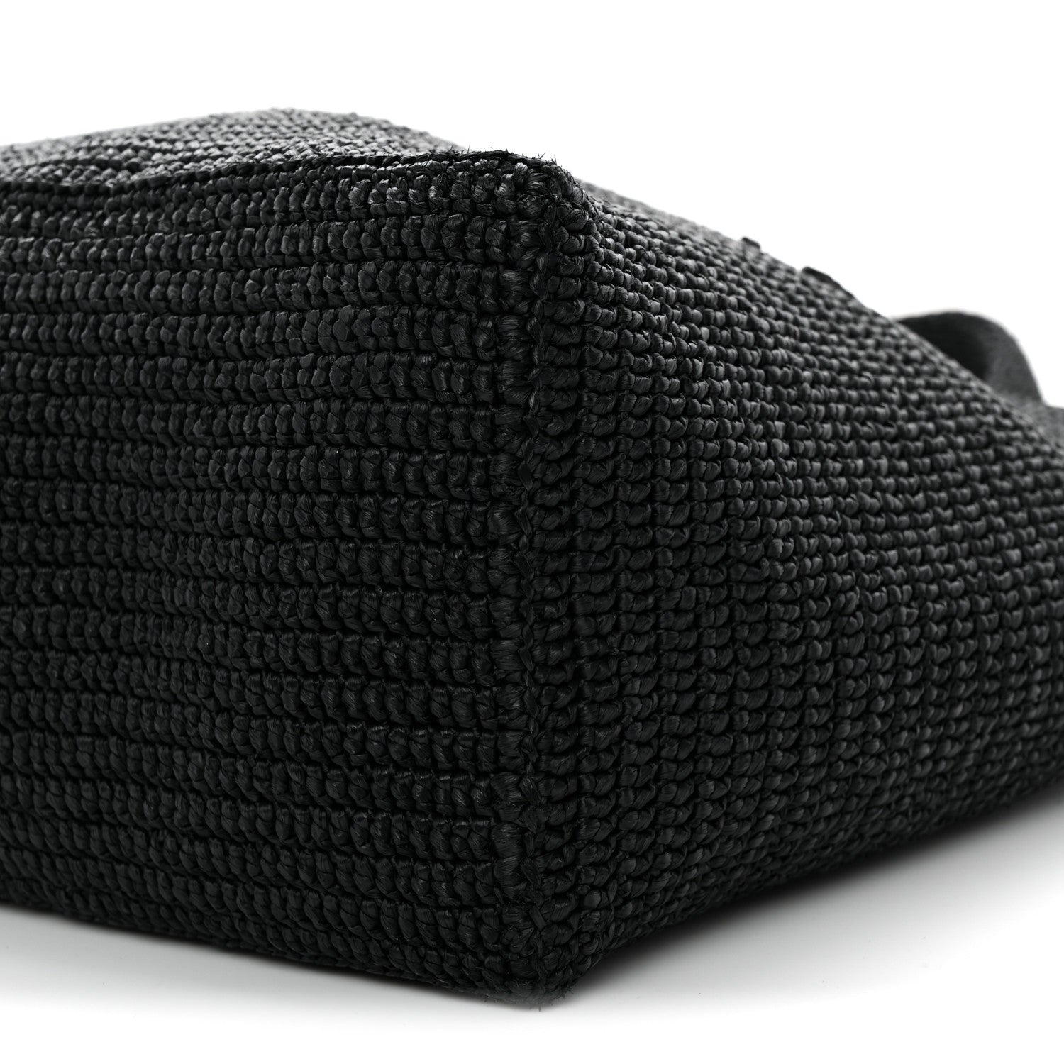 Saint Laurent Raffia Wide Tote Black 8 of 8