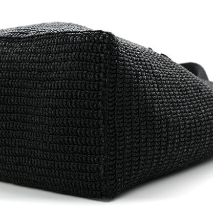 Saint Laurent Raffia Wide Tote Black 8 of 8