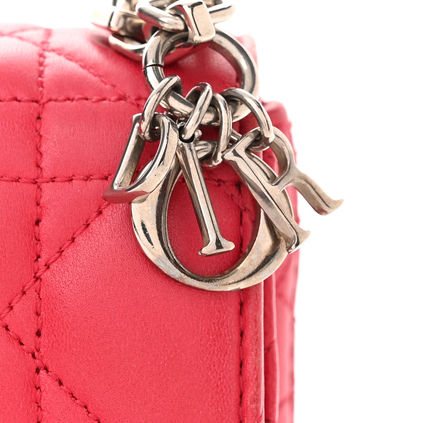 Lambskin Cannage Miss Dior Promenade Pouch Fuchsia
