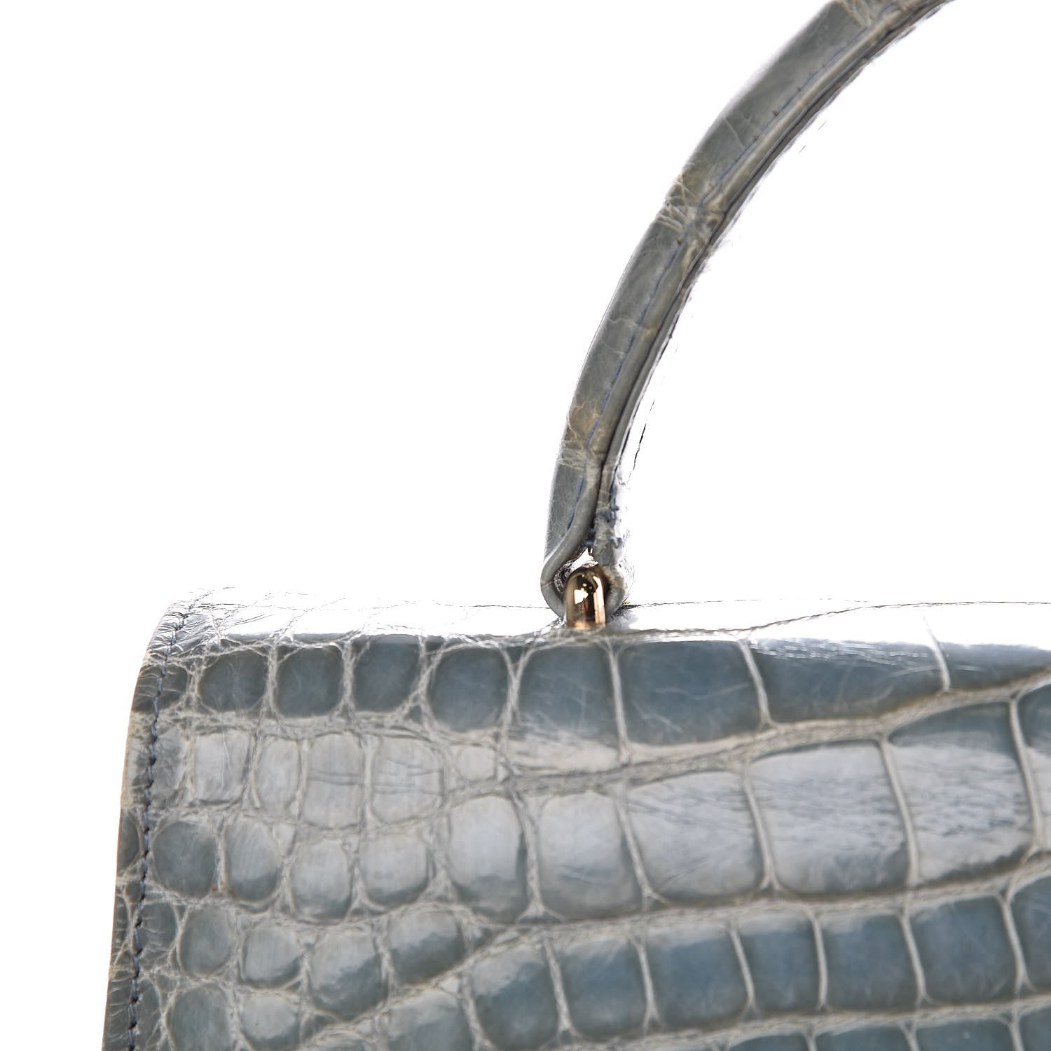 Chanel Alligator Jumbo Kelly Flap Blue 15 of 19