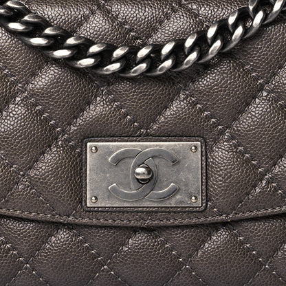 Chanel Glazed Caviar Flap Khaki 8 of 11