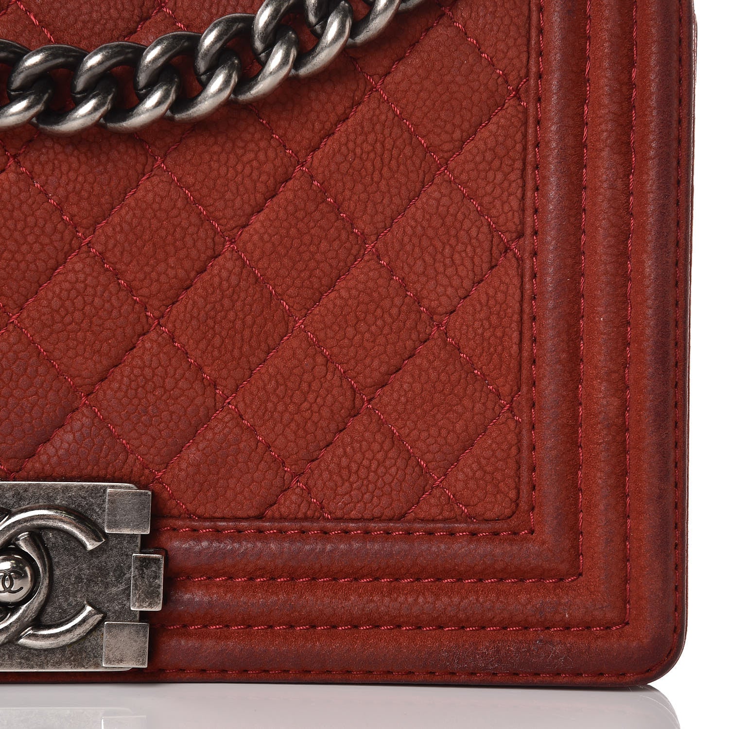 Chanel Iridescent Caviar Quilted Medium Boy Flap Red 12 of 18