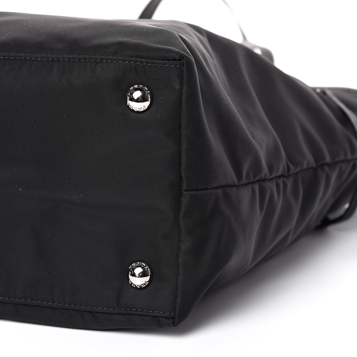 Tessuto Nylon Vela Saffiano Tote Black
