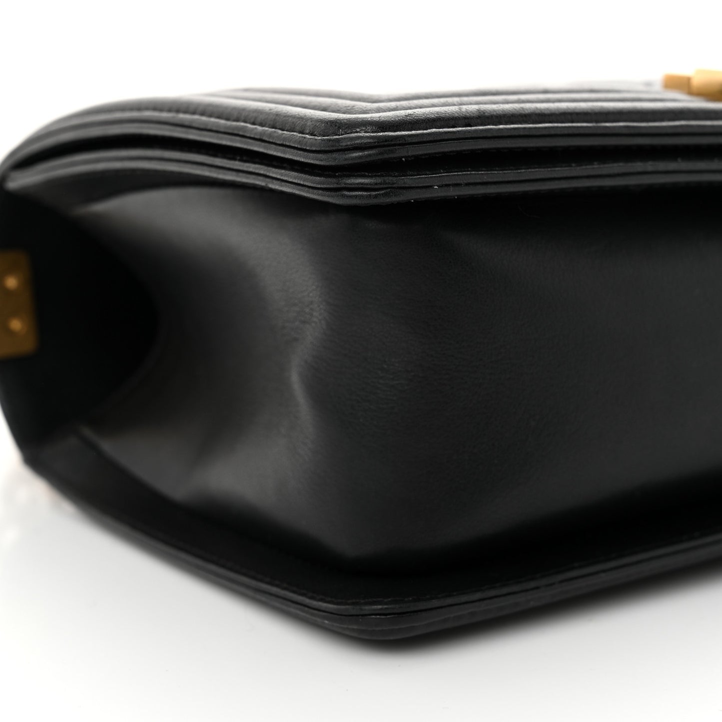 Lambskin Quilted Medium Boy Flap Black
