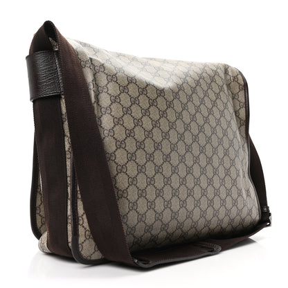 Gucci GG Plus Monogram Large Flap Messenger Bag Beige Dark Brown 3 of 10