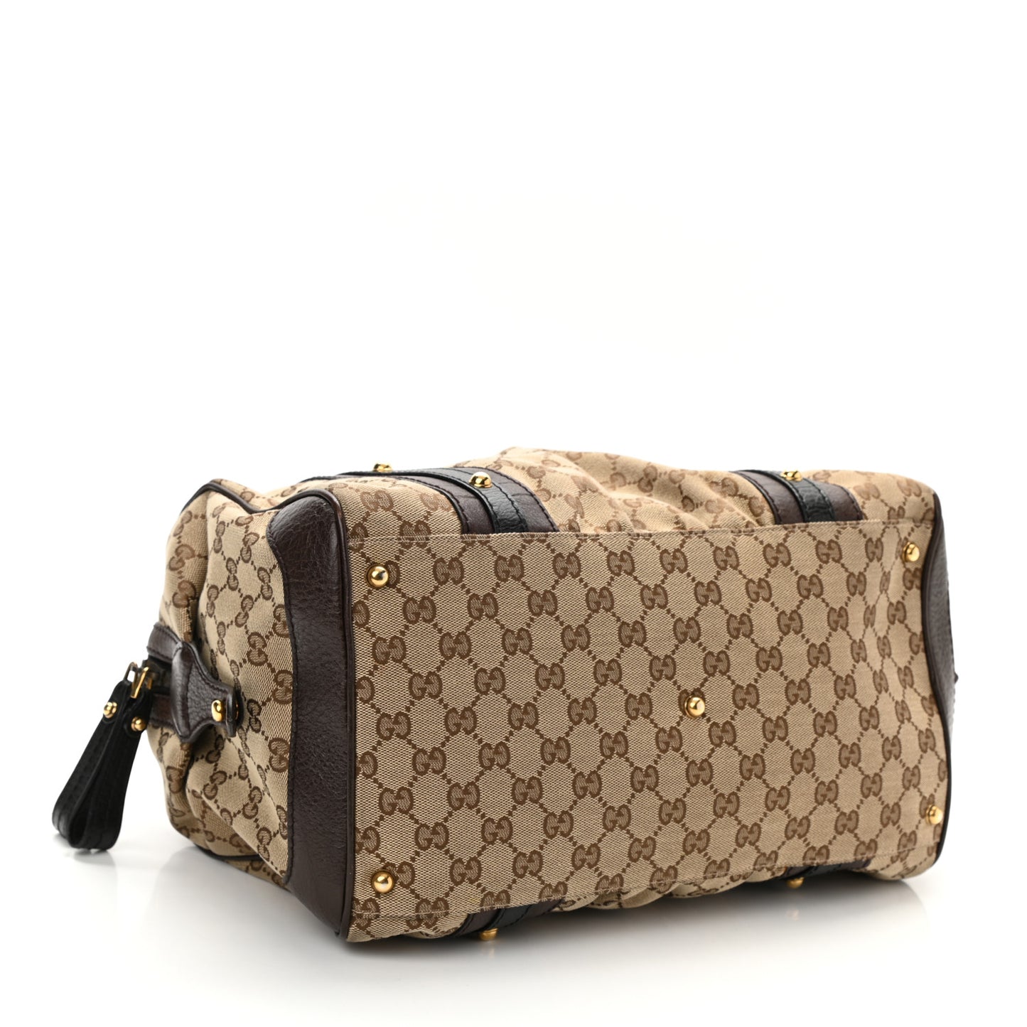 Monogram Medium Interlocking Icon Tote Dark Brown