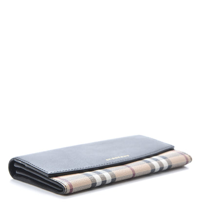 Burberry Calfskin Haymarket Check Henley Wallet Black 4 of 8