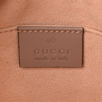 Gucci Calfskin Matelasse Mini GG Marmont Chain Shoulder Bag Porcelain Rose 6 of 9