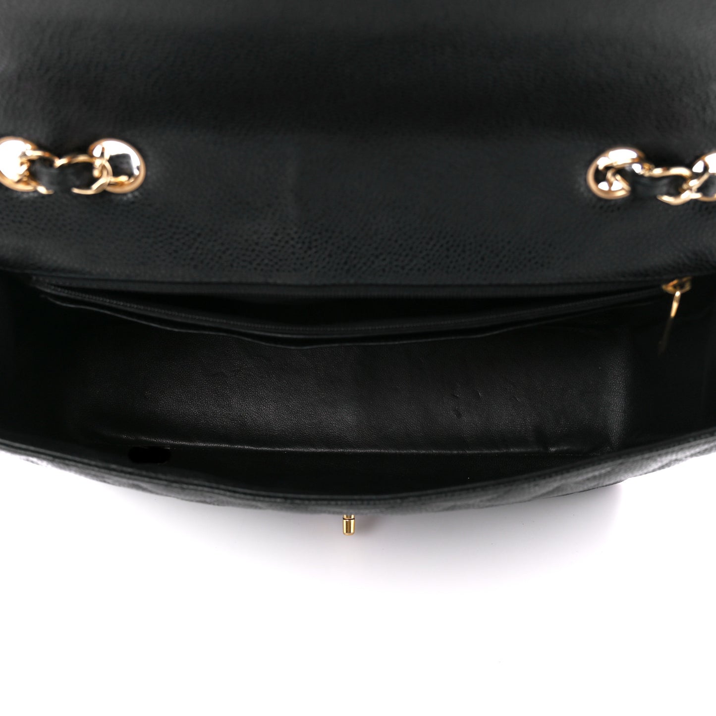 Caviar Quilted Jumbo Single Flap Black