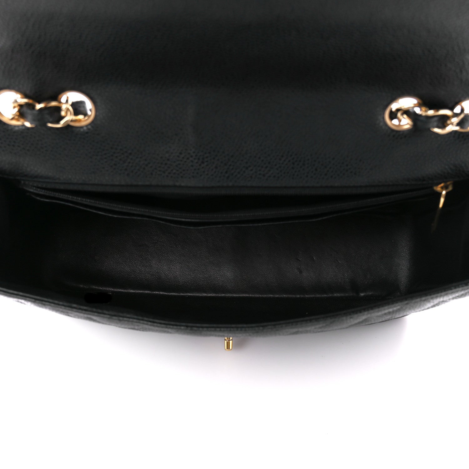 Chanel Caviar Quilted Jumbo Single Flap Black 5 of 12