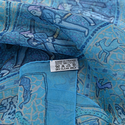 Hermes Silk Mousseline Avec L'Aimable Autorisation du Lalbhai Dalpatbhai Indology Shawl 140 3 of 3