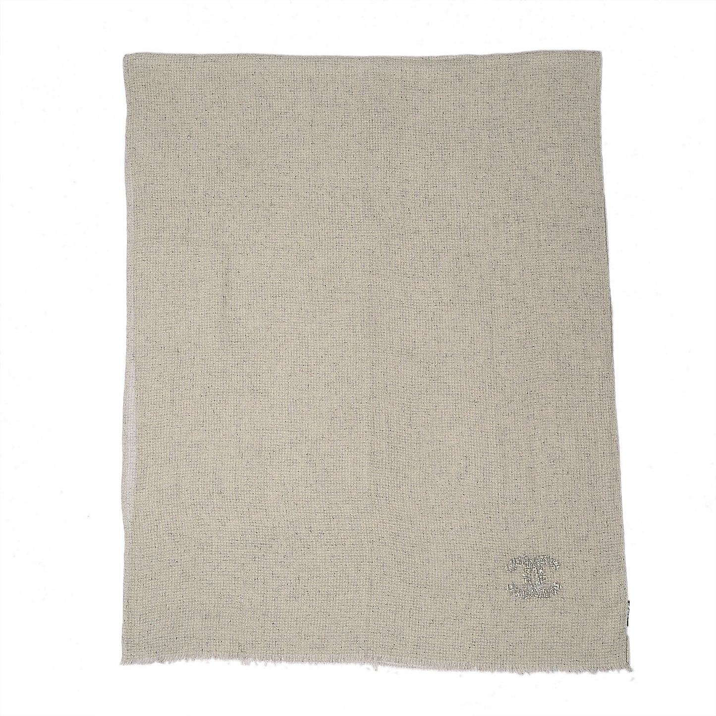 Wool Silk Cashmere CC Stole Grey