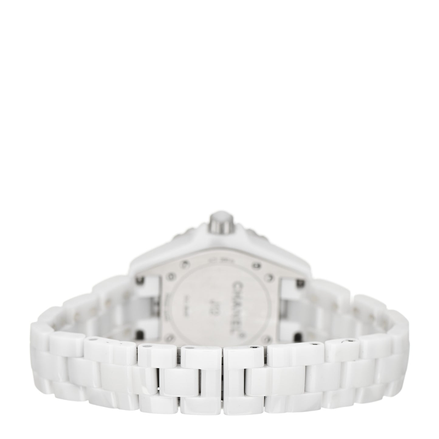 Stainless Steel Ceramic Diamond 33mm J12 Quartz Watch White