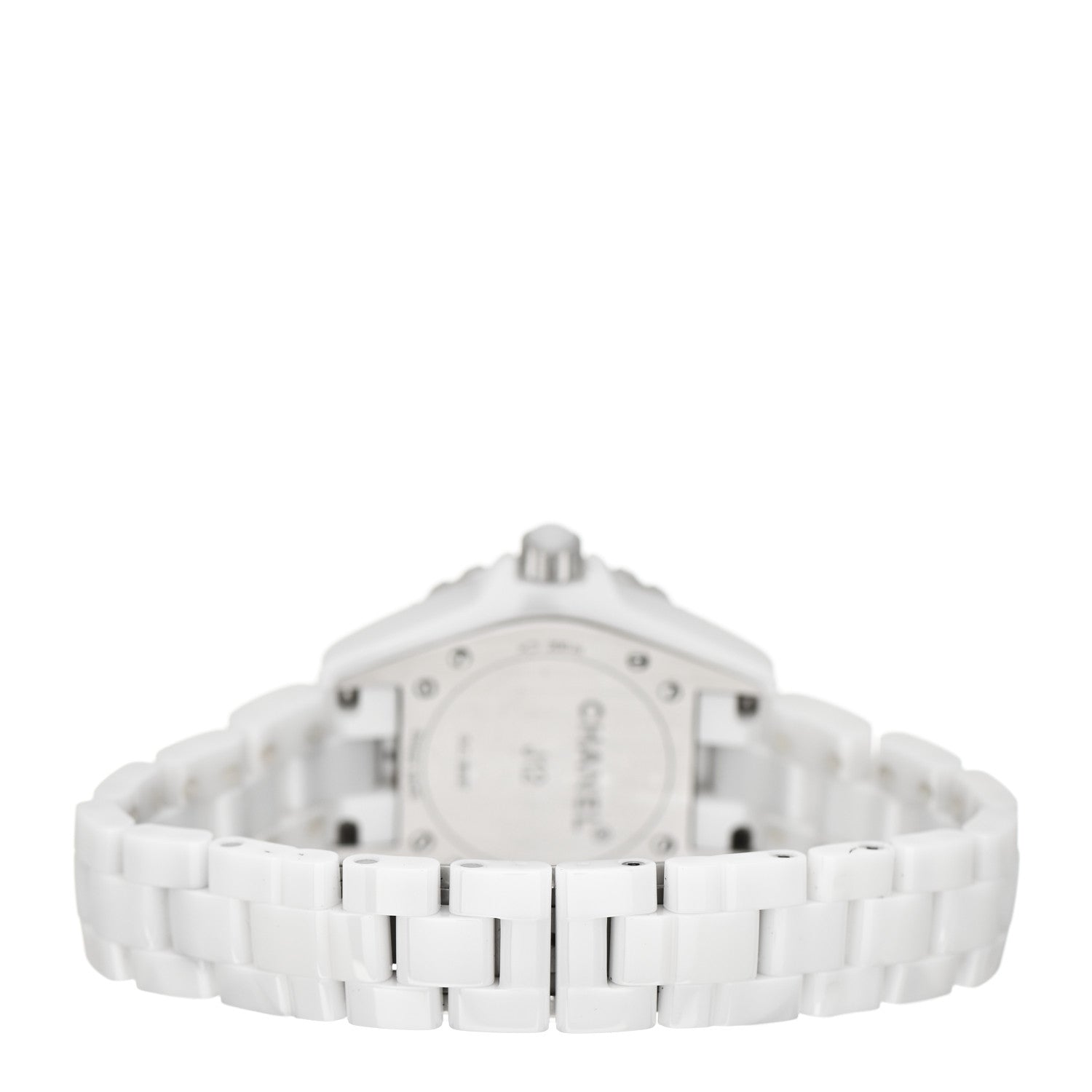 Chanel Stainless Steel Ceramic Diamond 33mm J12 Quartz Watch White 3 of 5