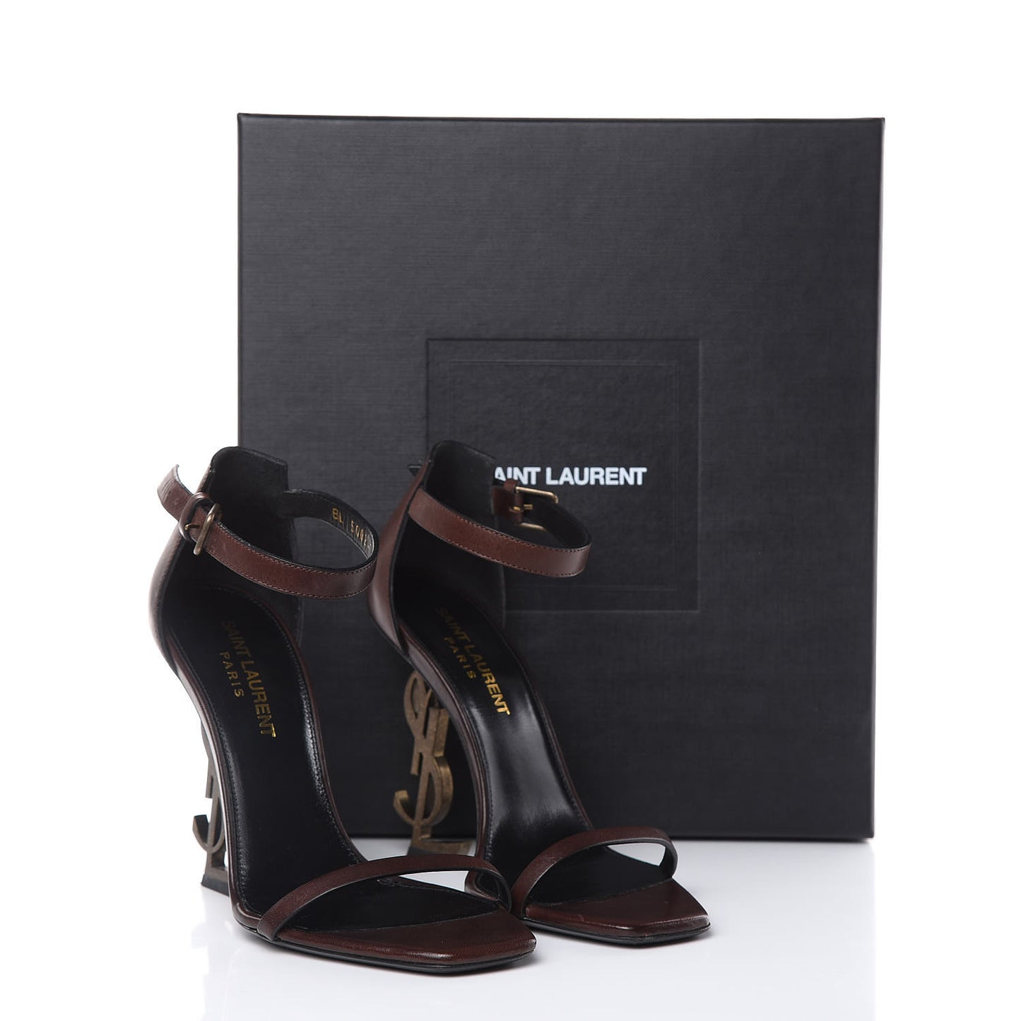 Calfskin Opyum Sandals 36.5 Brown