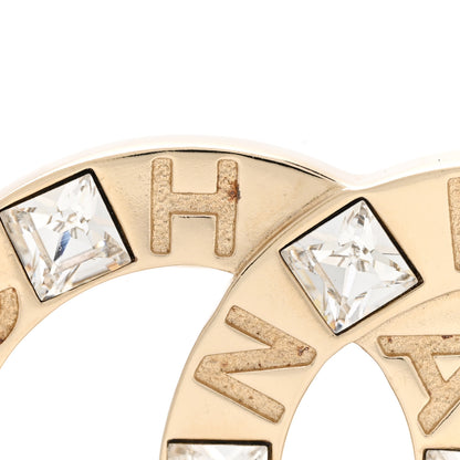 Chanel Baguette Crystal Logo CC Brooch Gold 6 of 7