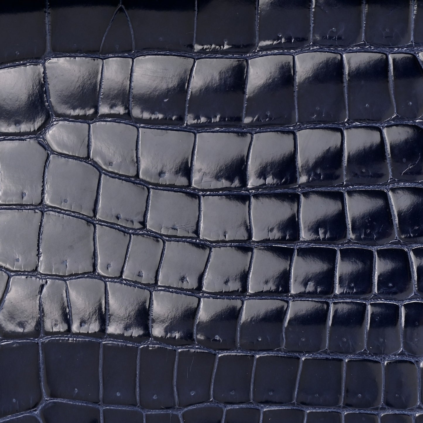 Shiny Porosus Crocodile Horseshoe Birkin 35 Bleu Electrique Black