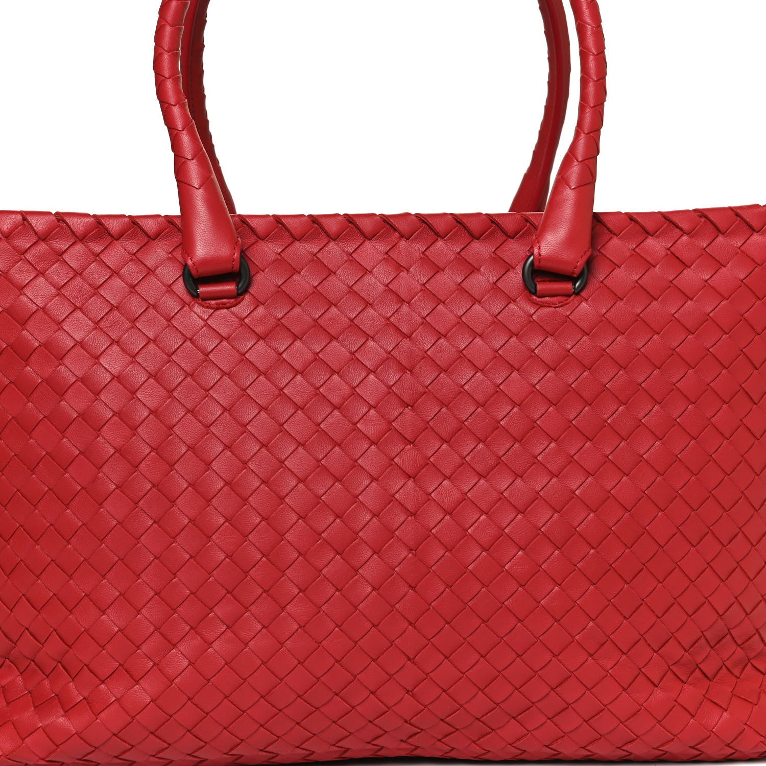 Bottega Veneta Nappa Intrecciato Brick Tote Red 8 of 10