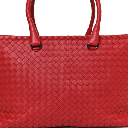 Bottega Veneta Nappa Intrecciato Brick Tote Red 8 of 10