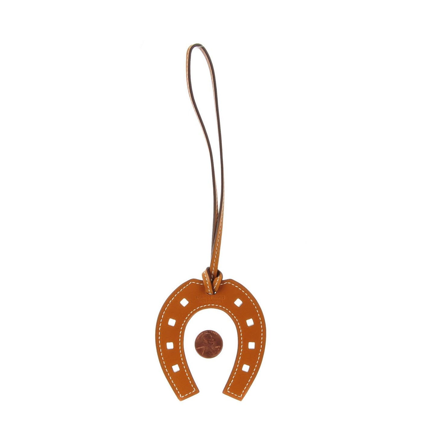 Barenia Paddock Horseshoe Bag Charm Fauve